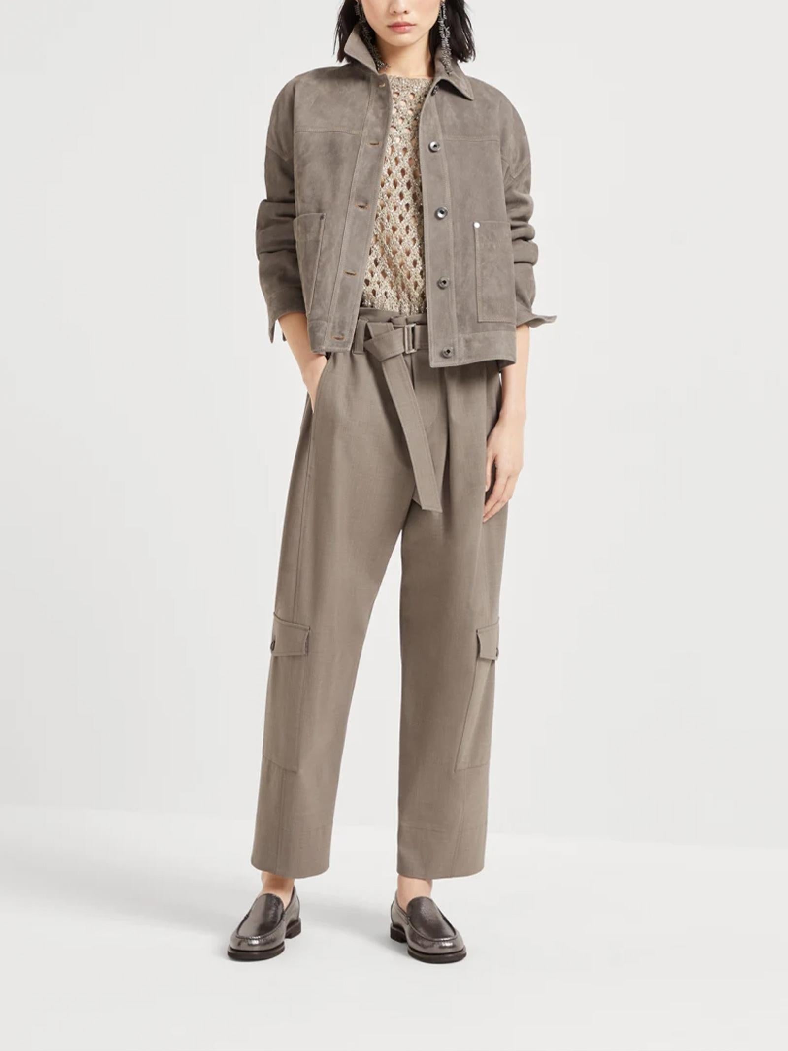 Maglia girocollo traforata MEA338200 C9545 BRUNELLO CUCINELLI 