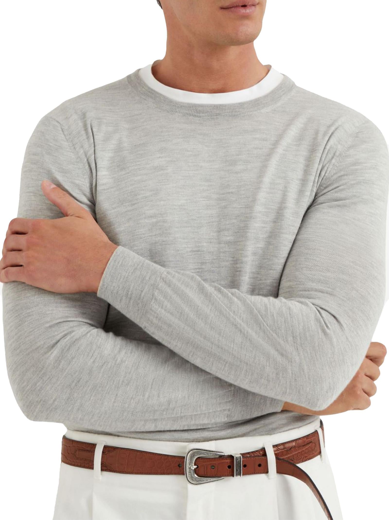Pullover cashmere e seta M2300100 CD408 BRUNELLO CUCINELLI 