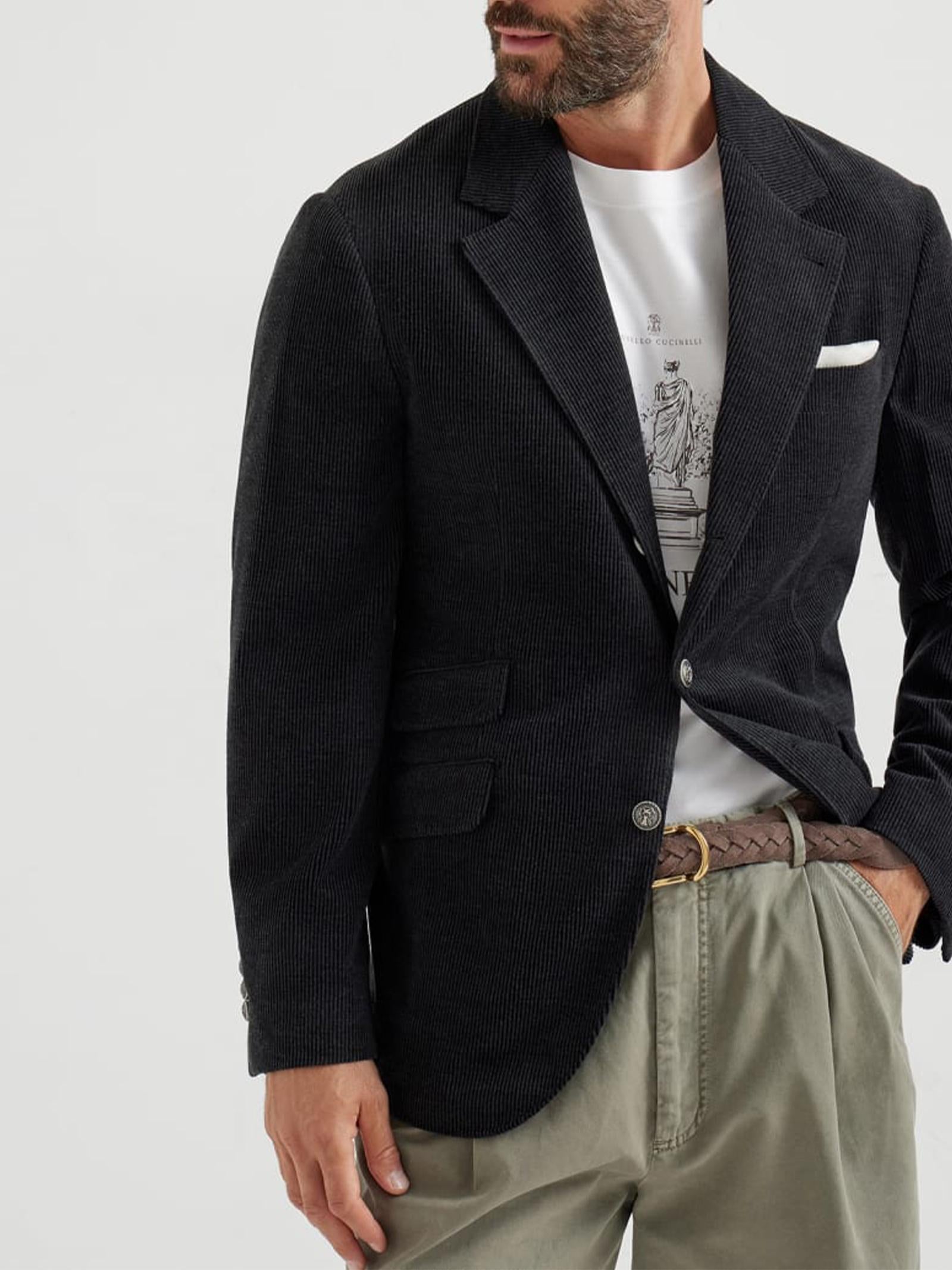 Giacca Cavallo in velluto a coste MV4157BWDK C006 BRUNELLO CUCINELLI 