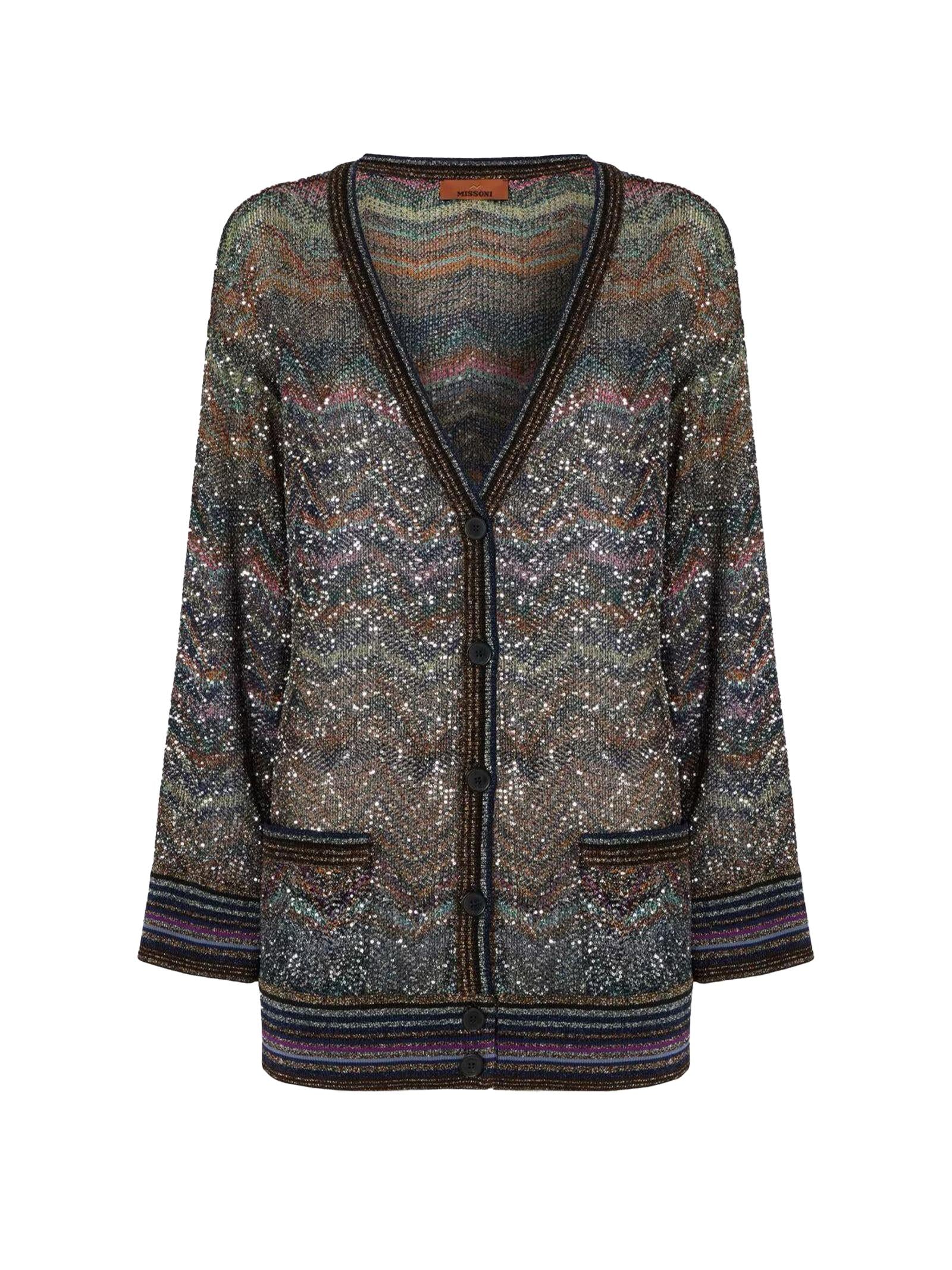 Cardigan over scollo V DS25WM0TBC005G S91P6 MISSONI 