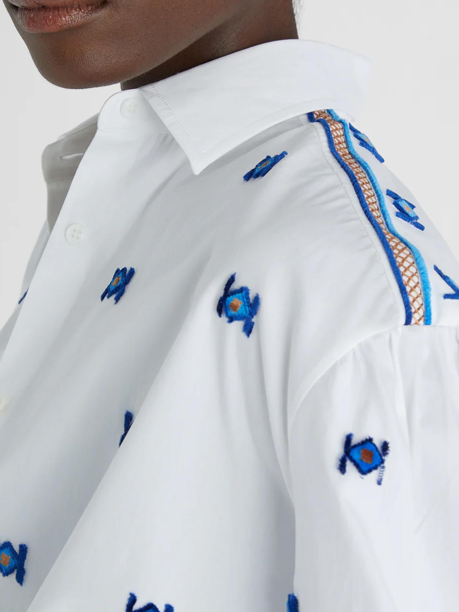 Camicia in cotone D462K345BQP 10601 ERMANNO SCERVINO 