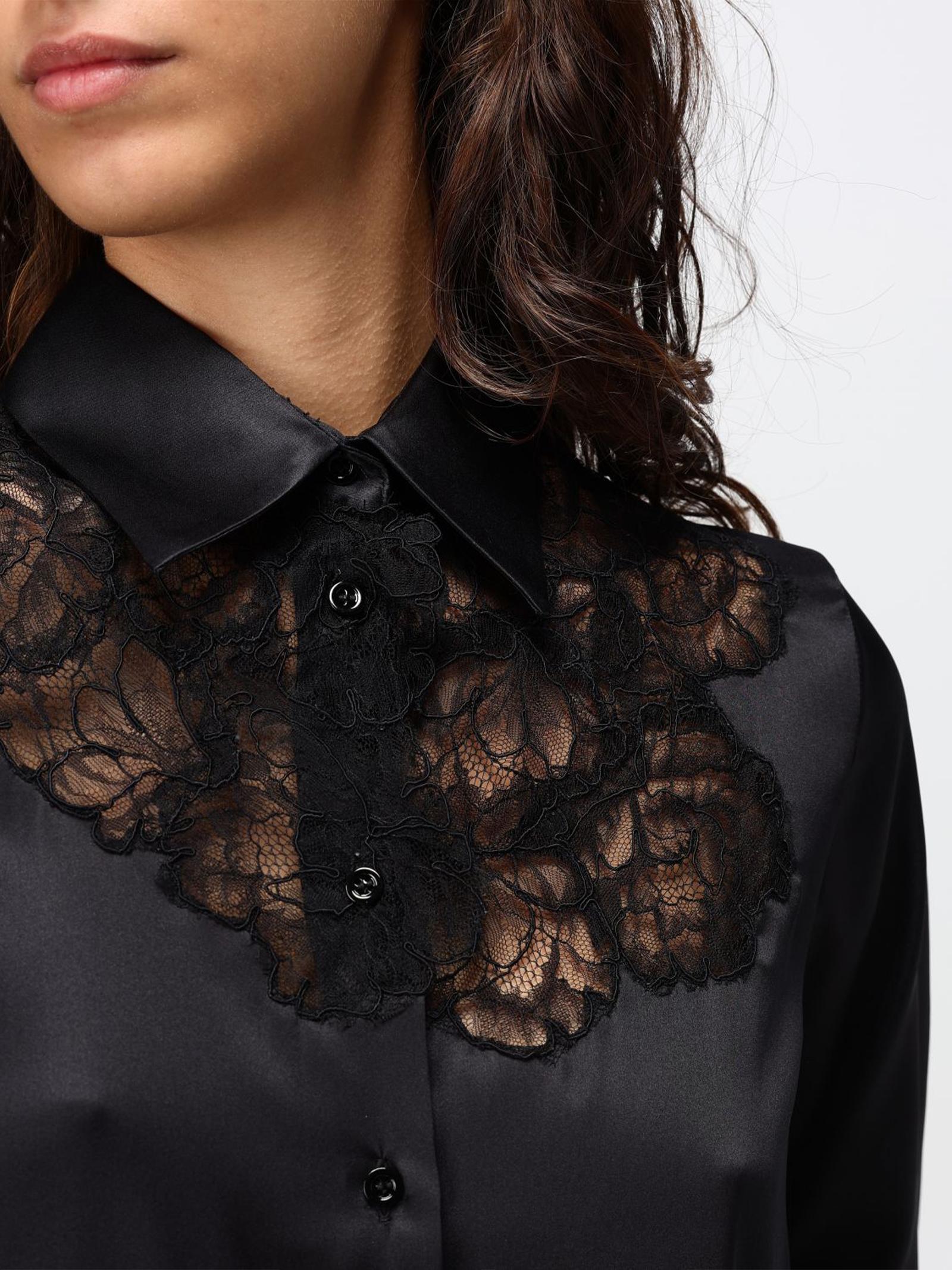 Camicia in raso D454K605TBW 95708 ERMANNO SCERVINO 