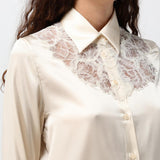 Camicia in raso D454K605TBW 10602 ERMANNO SCERVINO 