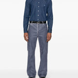 Camicia denim con logo