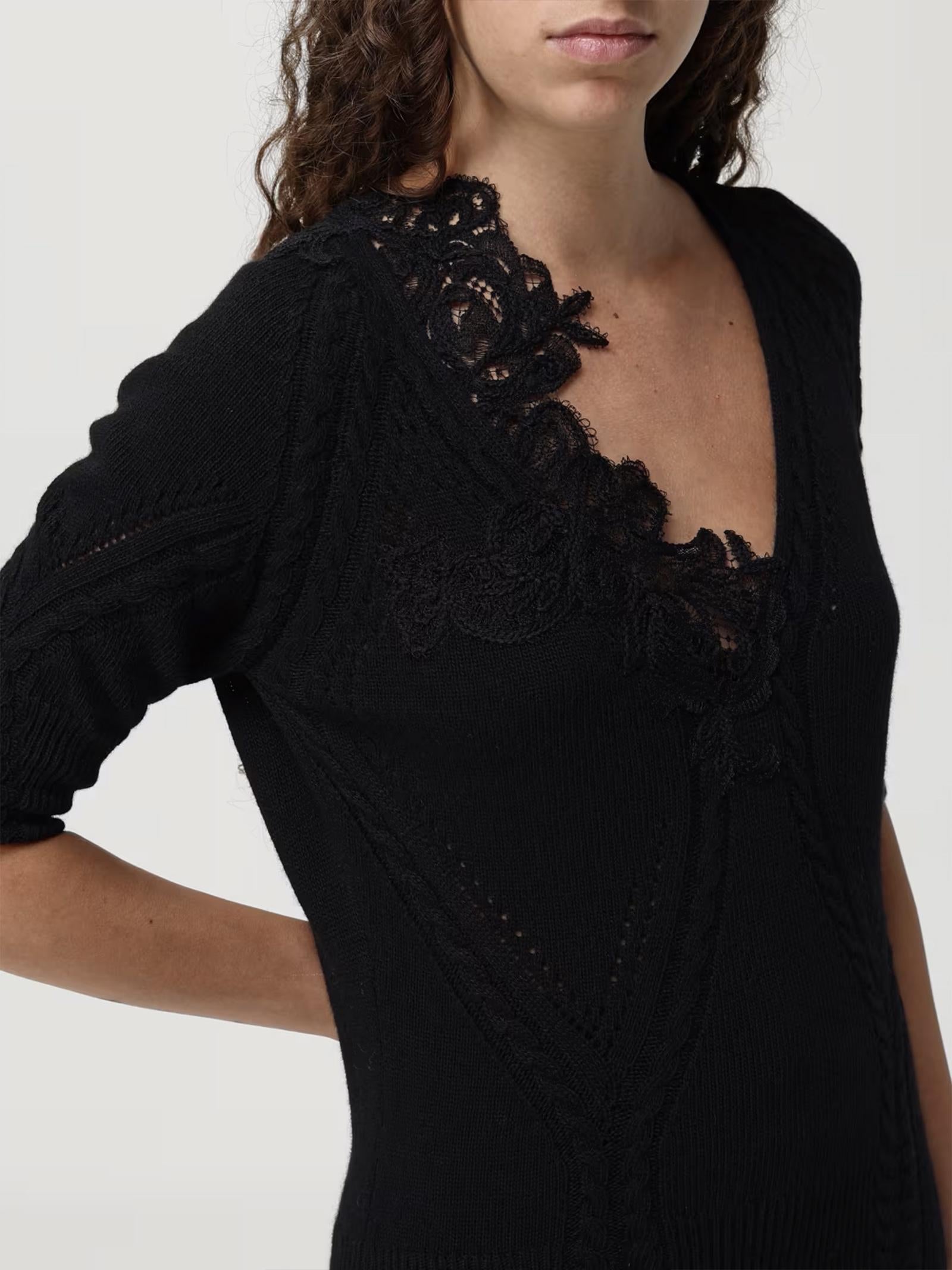 Top in lana e cashmere D474L503APNJG 95708 ERMANNO SCERVINO 