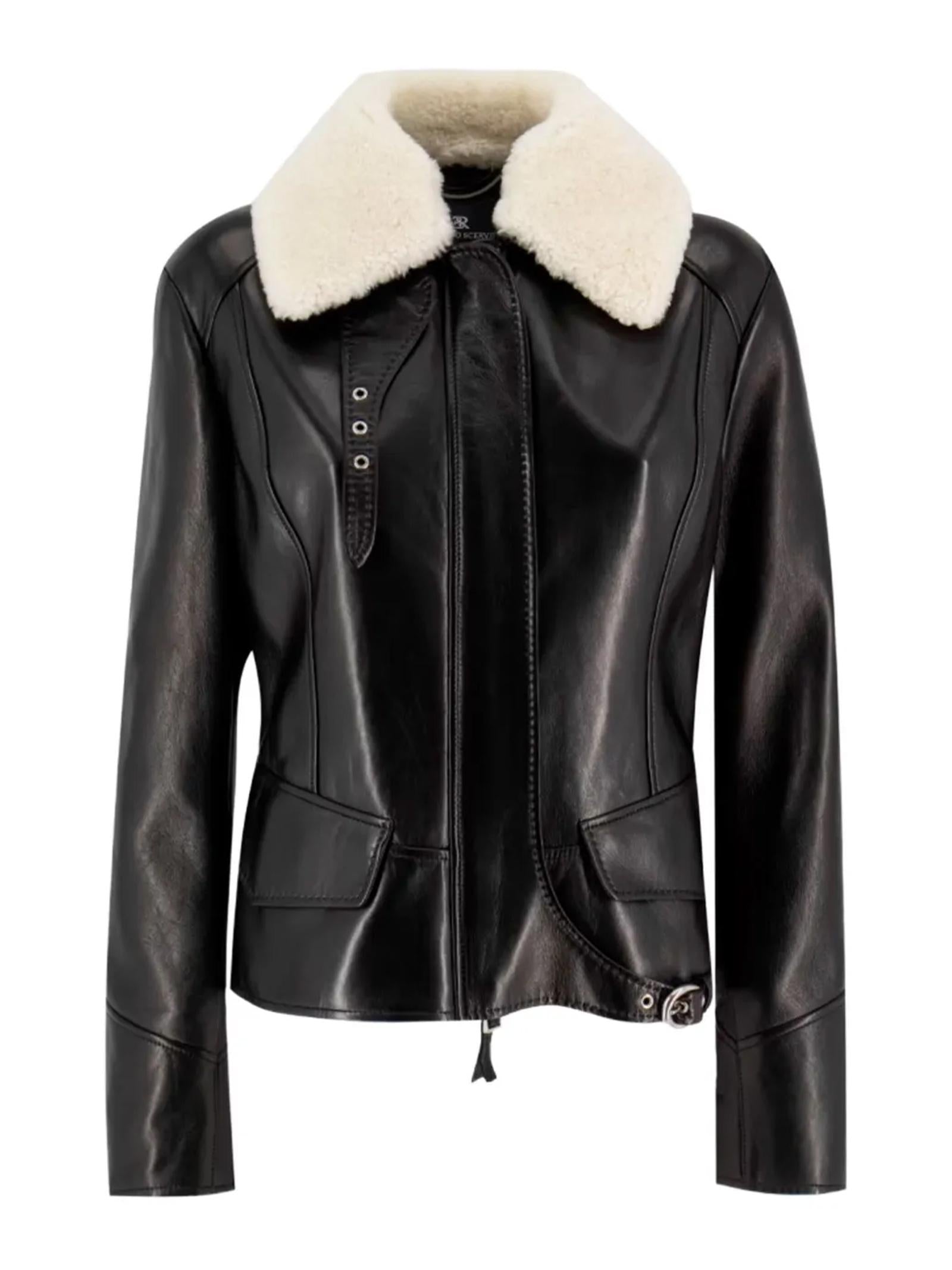 Giacca in pelle D470I314SHGKH 95708 ERMANNO SCERVINO 