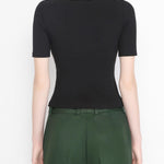 Top con finiture in pizzo D474M300SQW 95708 ERMANNO SCERVINO 