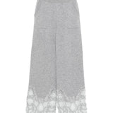 Pantaloni palazzo in cashmere con pizzo D475P304APPYU M2921 ERMANNO SCERVINO 