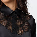 Camicia in raso D454K605TBW 95708 ERMANNO SCERVINO 
