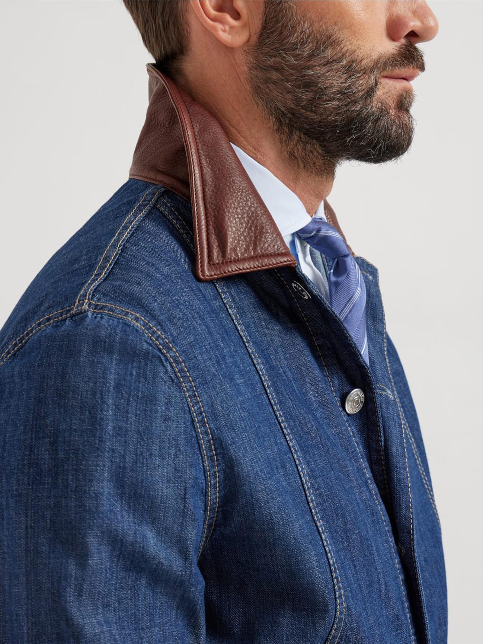Giubbino in denim MH2636914 COH51 BRUNELLO CUCINELLI 