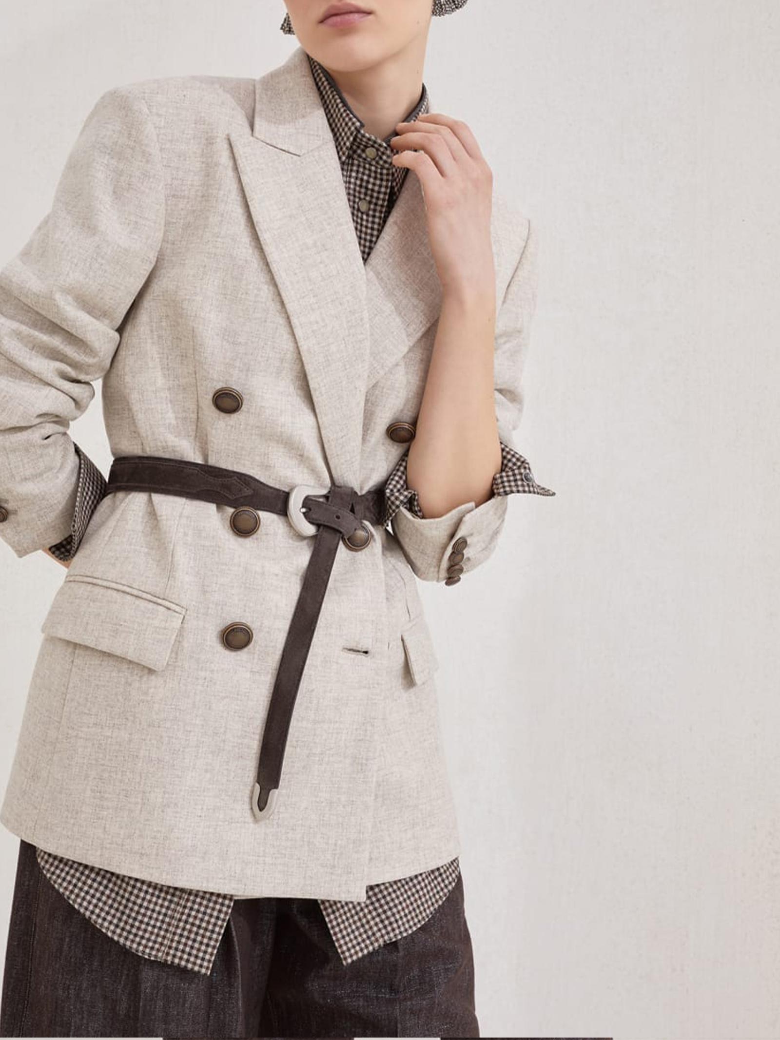 Giacca in flanella twill MB1627054 C012 BRUNELLO CUCINELLI 