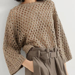 Maglia girocollo traforata MEA338200 C9545 BRUNELLO CUCINELLI 