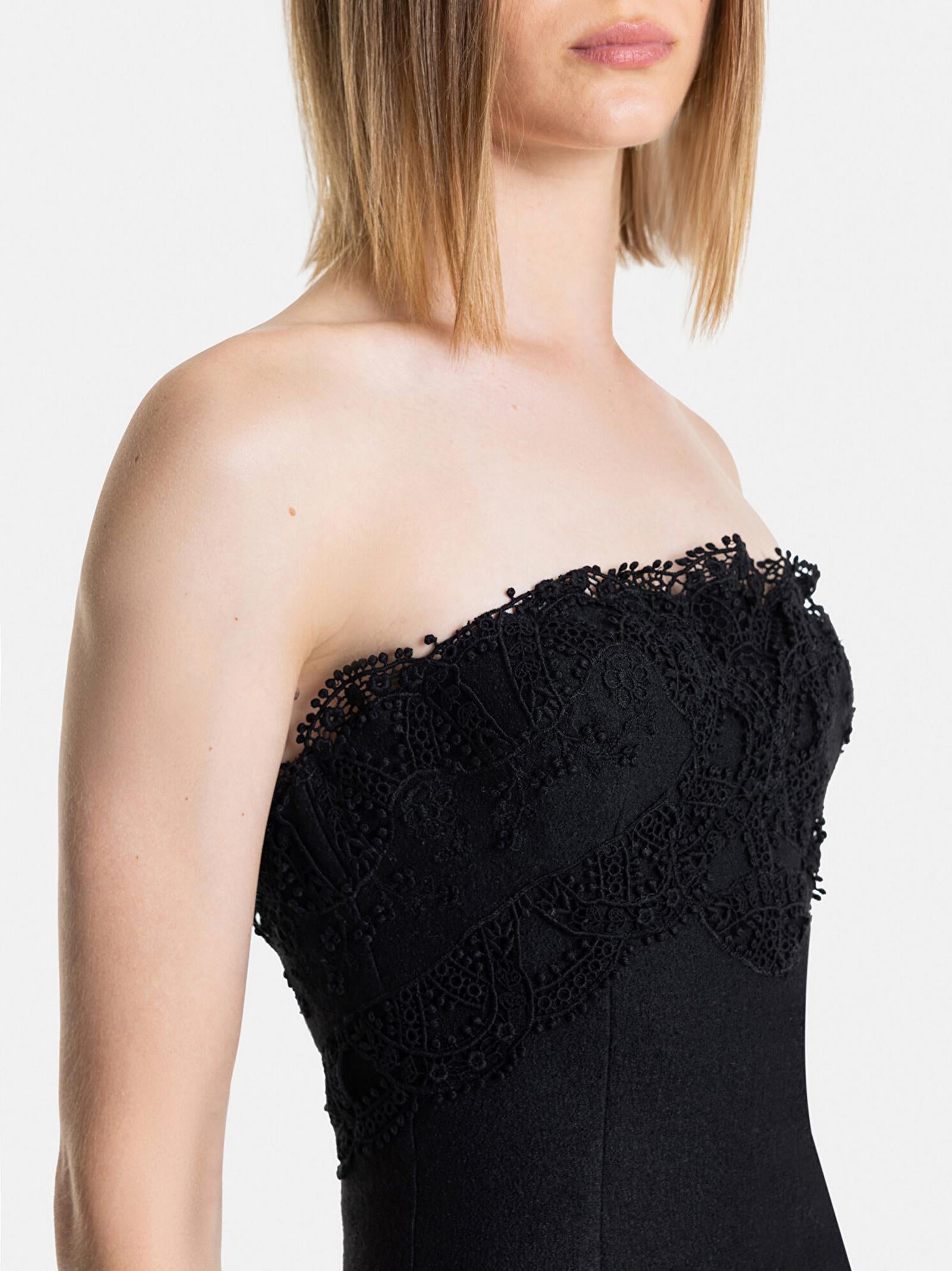 Abito senza maniche in pizzo D472Q318WHB 95708 ERMANNO SCERVINO 