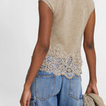 Top cashmere con pizzo D475L327APPYU M1507 ERMANNO SCERVINO 