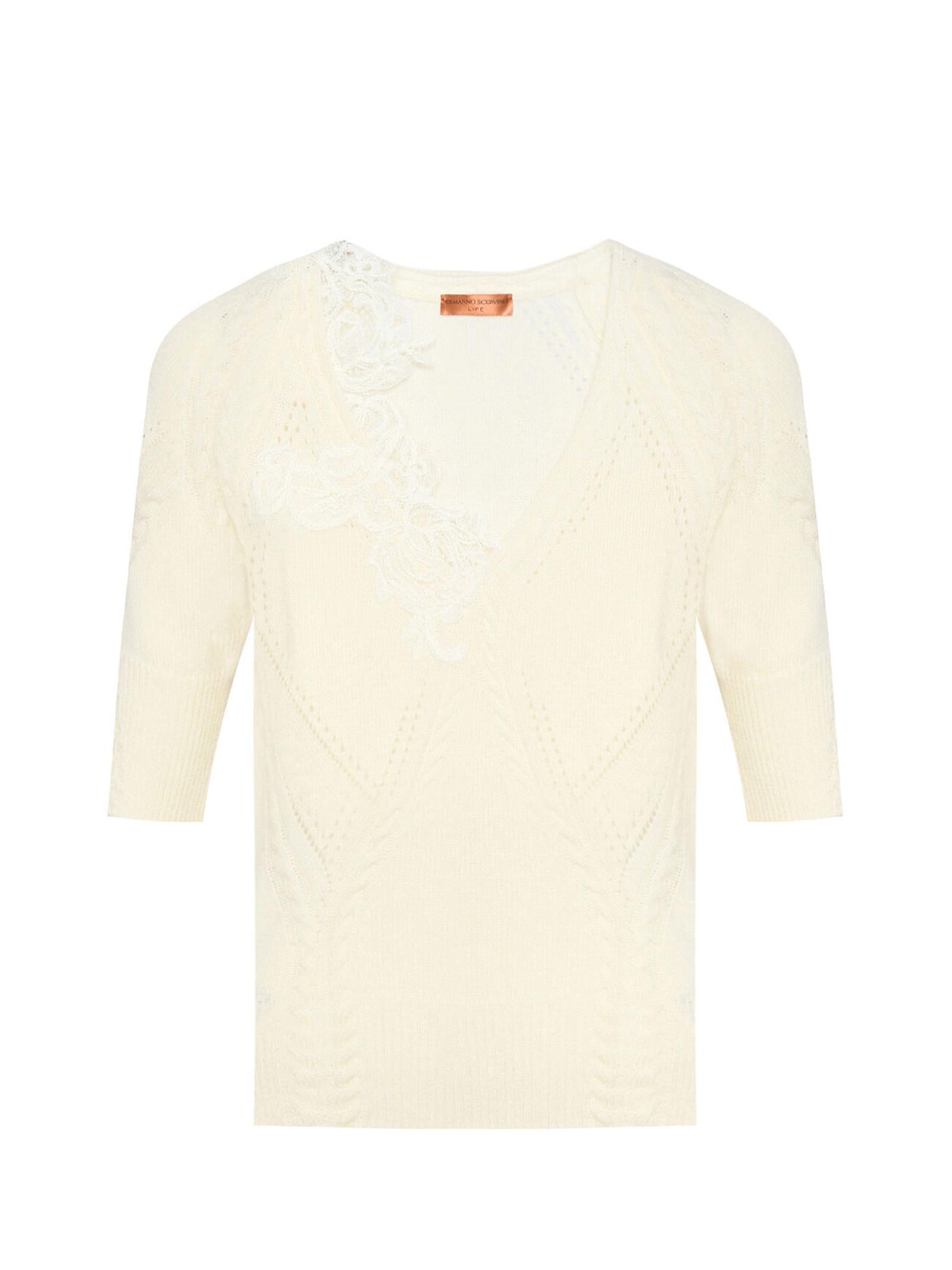 Top in lana e cashmere D474L503APNJG 10606 ERMANNO SCERVINO 