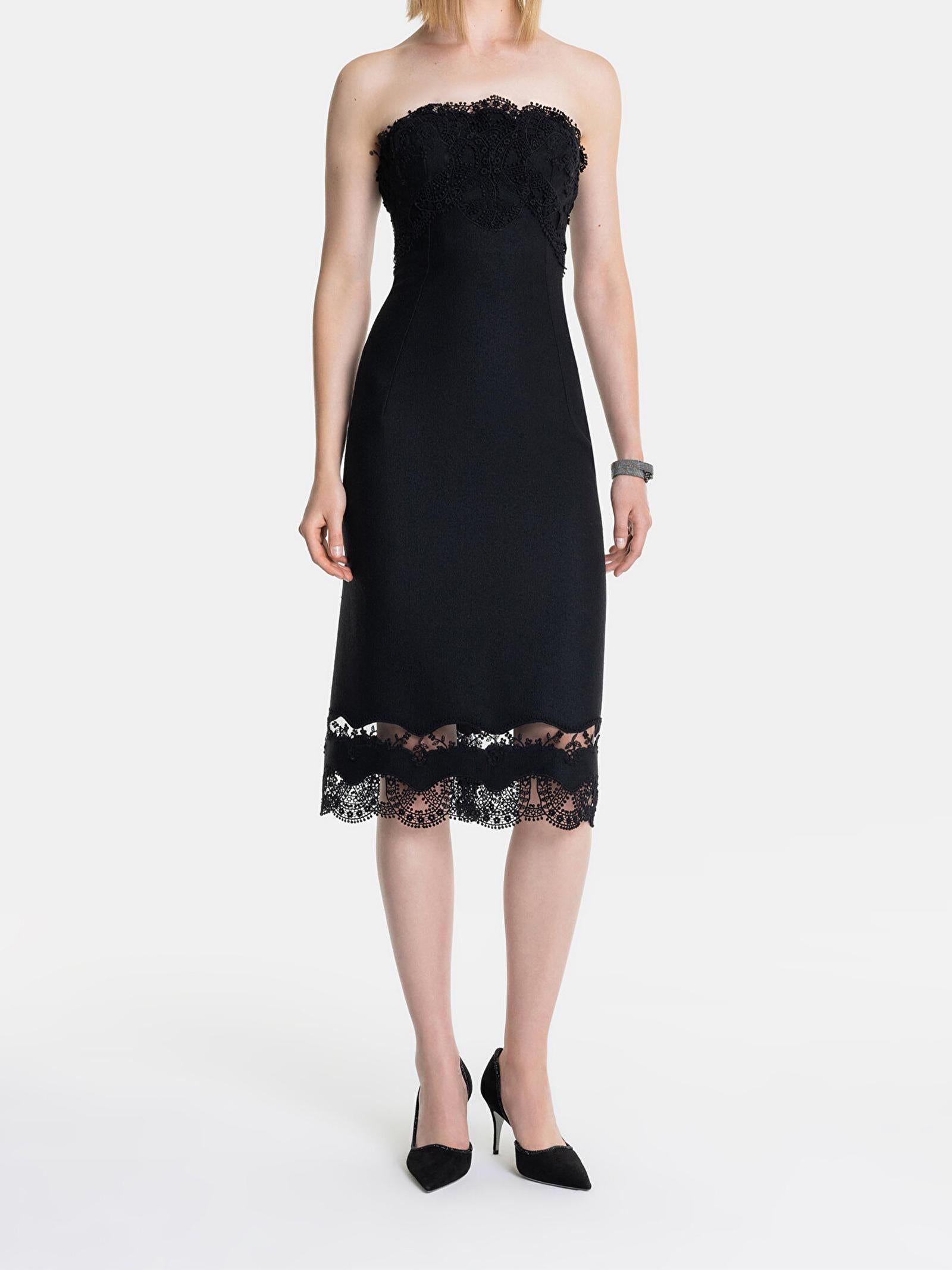 Abito senza maniche in pizzo D472Q318WHB 95708 ERMANNO SCERVINO 