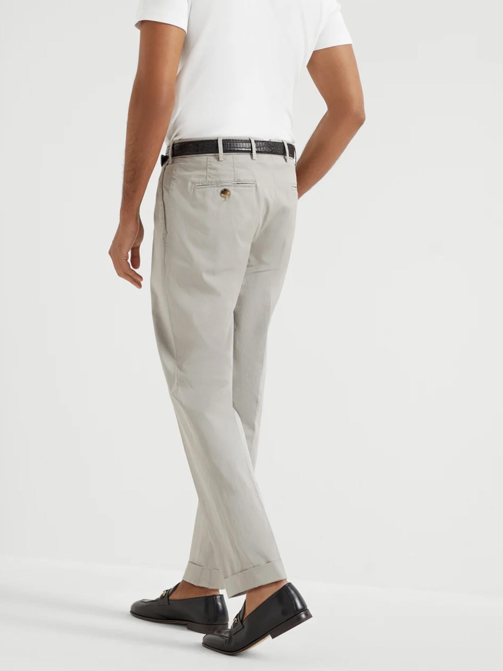 Pantalone in gabardina di cotone M289LI1770 C6018 BRUNELLO CUCINELLI 