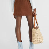 Mini gonna in pelle scamosciata D462O348ZSU 91230 ERMANNO SCERVINO 