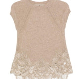 Top cashmere con pizzo D475L327APPYU M1507 ERMANNO SCERVINO 