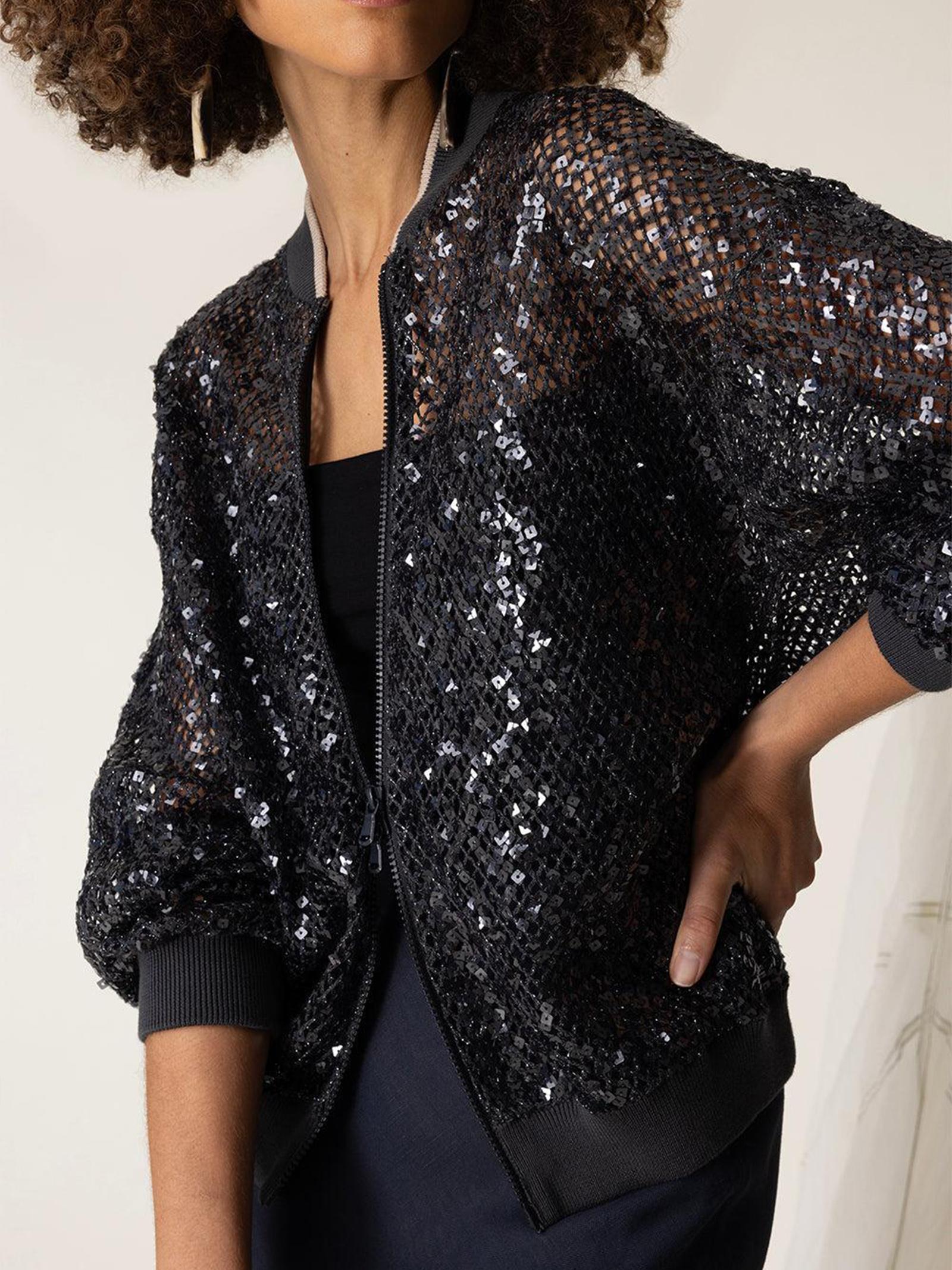 Giubbotto bomber in maglia MRTR20906 CYD30 BRUNELLO CUCINELLI 