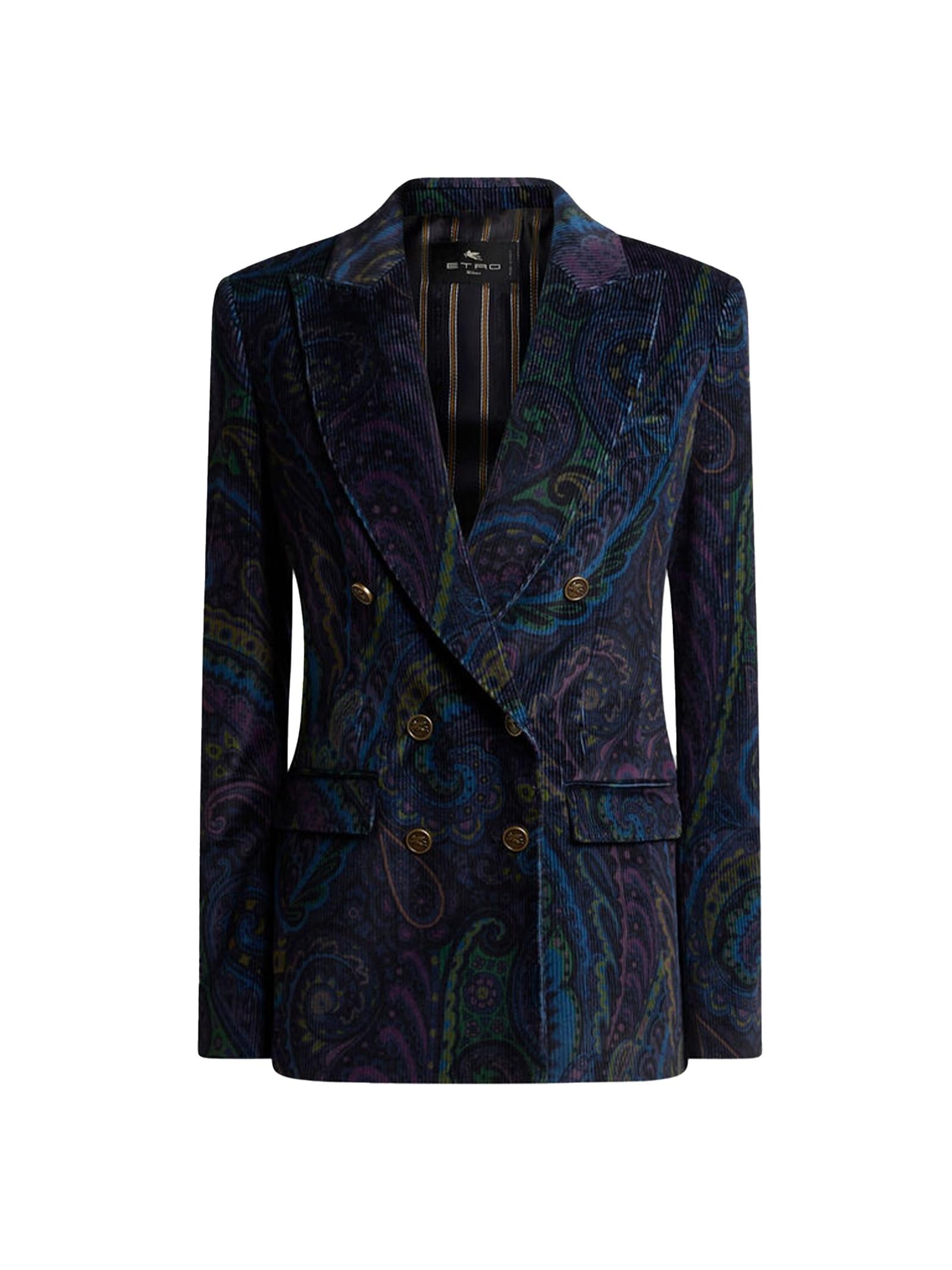Giacca doppiopetto in velluto WRCA001099SAEE3 X0887 ETRO 
