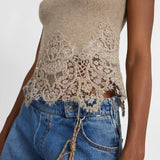 Top cashmere con pizzo D475L327APPYU M1507 ERMANNO SCERVINO 