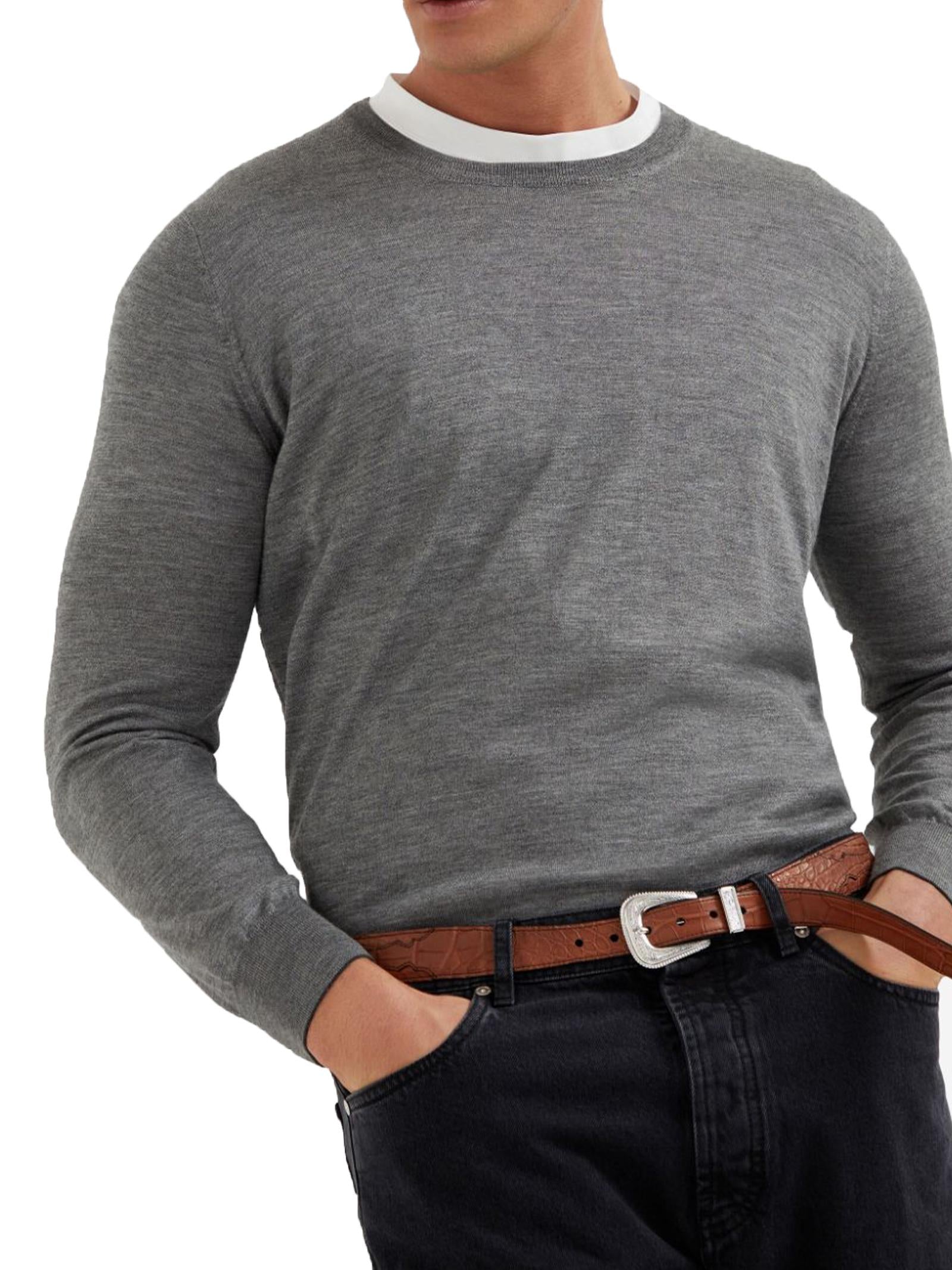 Maglia girocollo in cashmere<BR/> M2300100 CG217 BRUNELLO CUCINELLI 