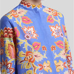 Camicia lunga in cotone e seta WRIA0061AKA18 X0880 ETRO 