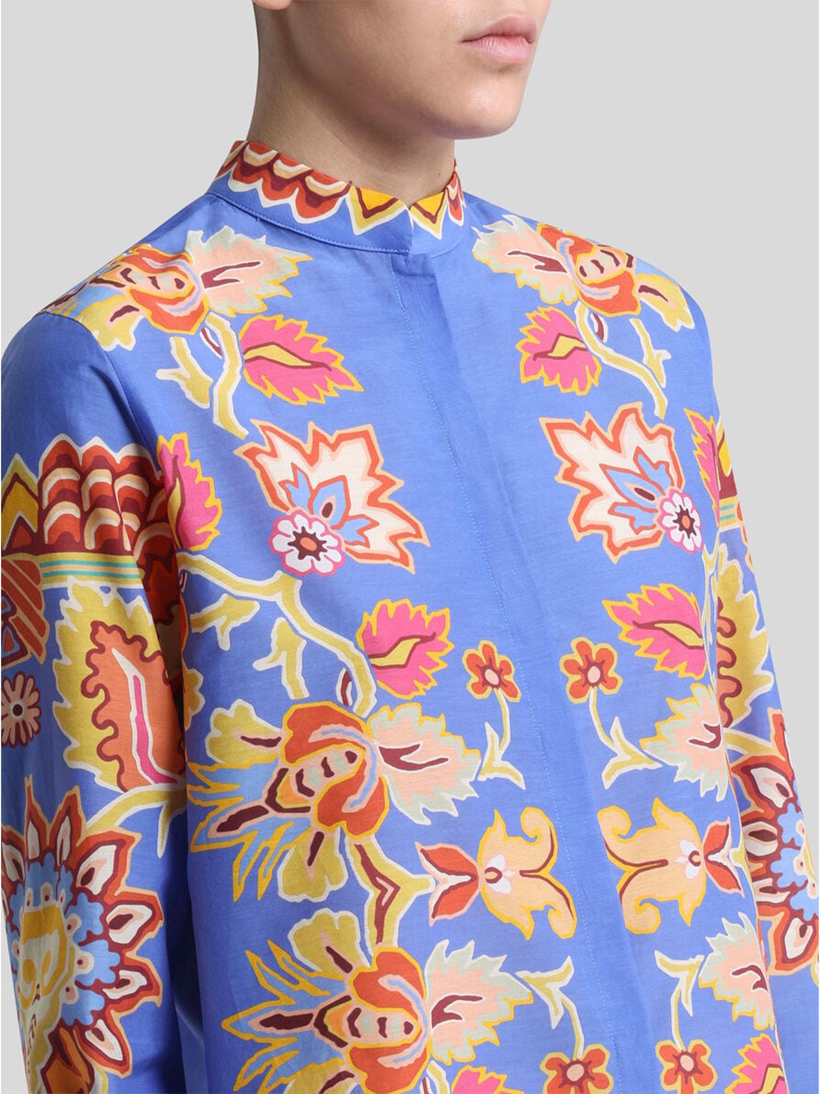 Camicia lunga in cotone e seta WRIA0061AKA18 X0880 ETRO 