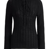 Maglia con cappuccio misto seta
