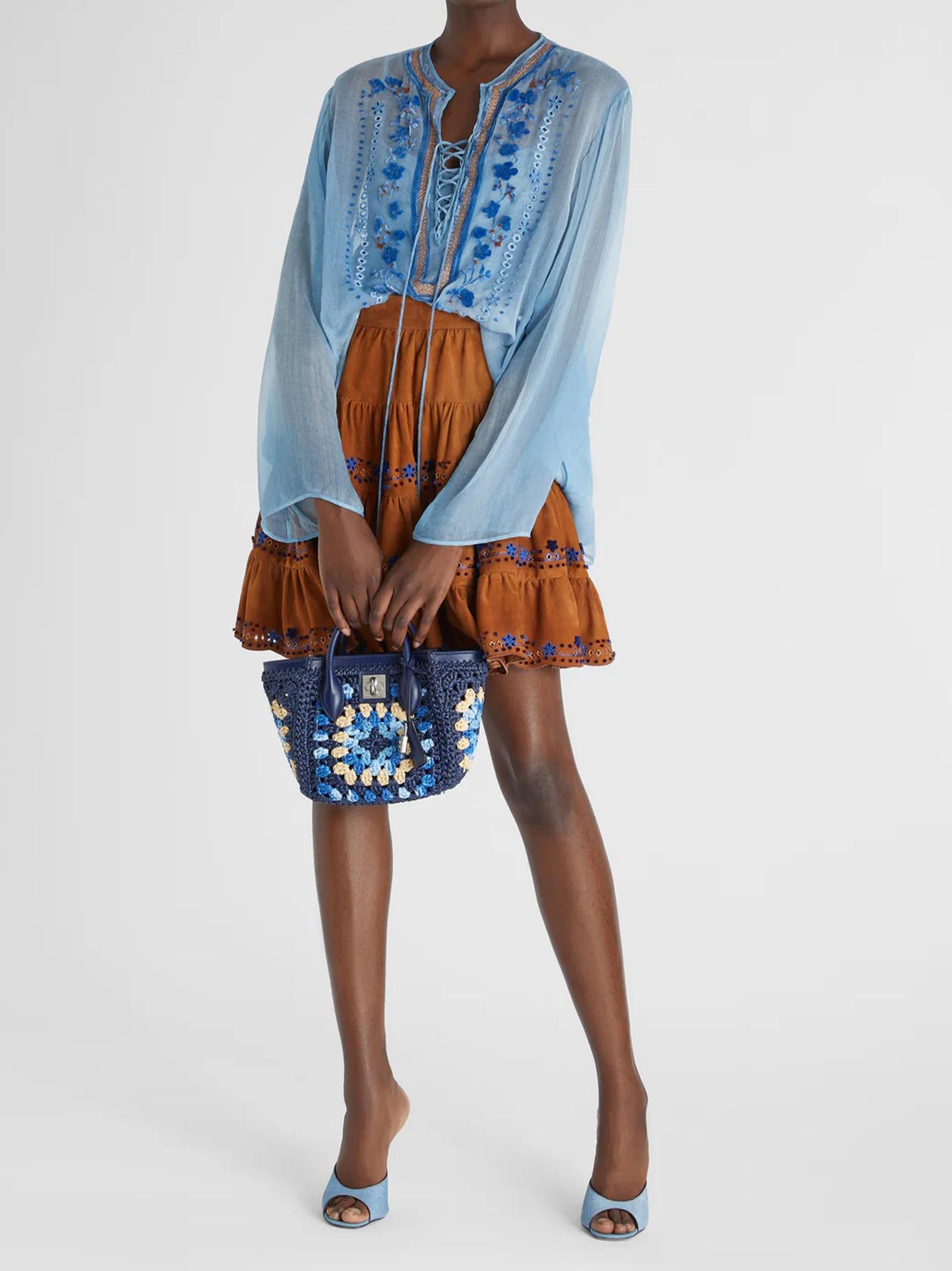 Kaftano corto con ricamo D462K406CSFWB S4217 ERMANNO SCERVINO 