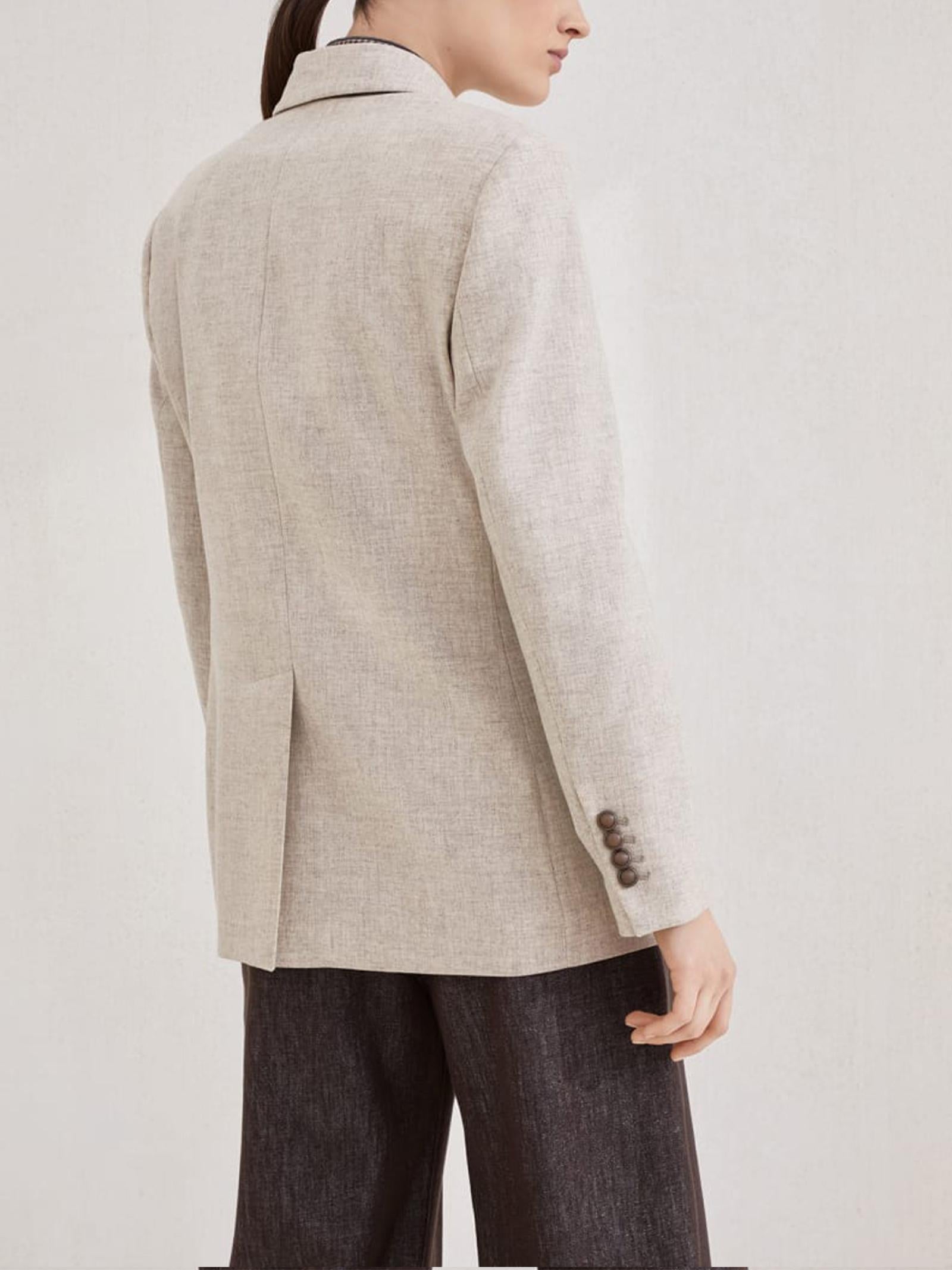 Giacca in flanella twill MB1627054 C012 BRUNELLO CUCINELLI 