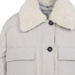 Piumino con collo in shearling MG5017688 C7958 BRUNELLO CUCINELLI 