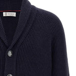 Cardigan scollo sciallato MNI708606 C2425 BRUNELLO CUCINELLI 