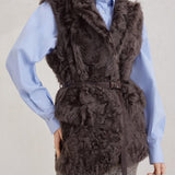 Gilet in shearling MPCHK7498 C4408 BRUNELLO CUCINELLI 