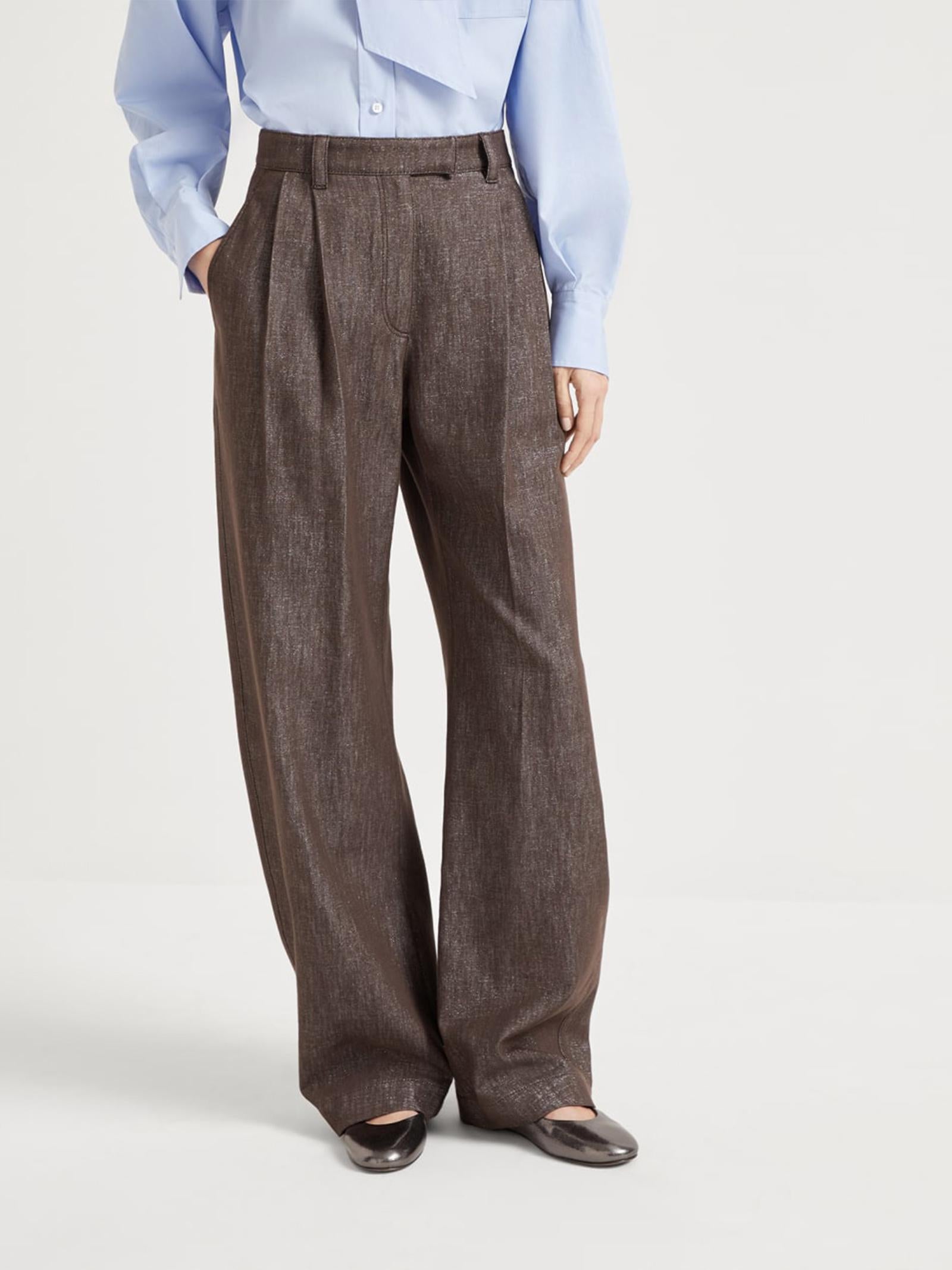 Pantaloni in denim con profilo lurex MB148P4022 C003 BRUNELLO CUCINELLI 