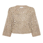 Maglia girocollo traforata MEA338200 C9545 BRUNELLO CUCINELLI 