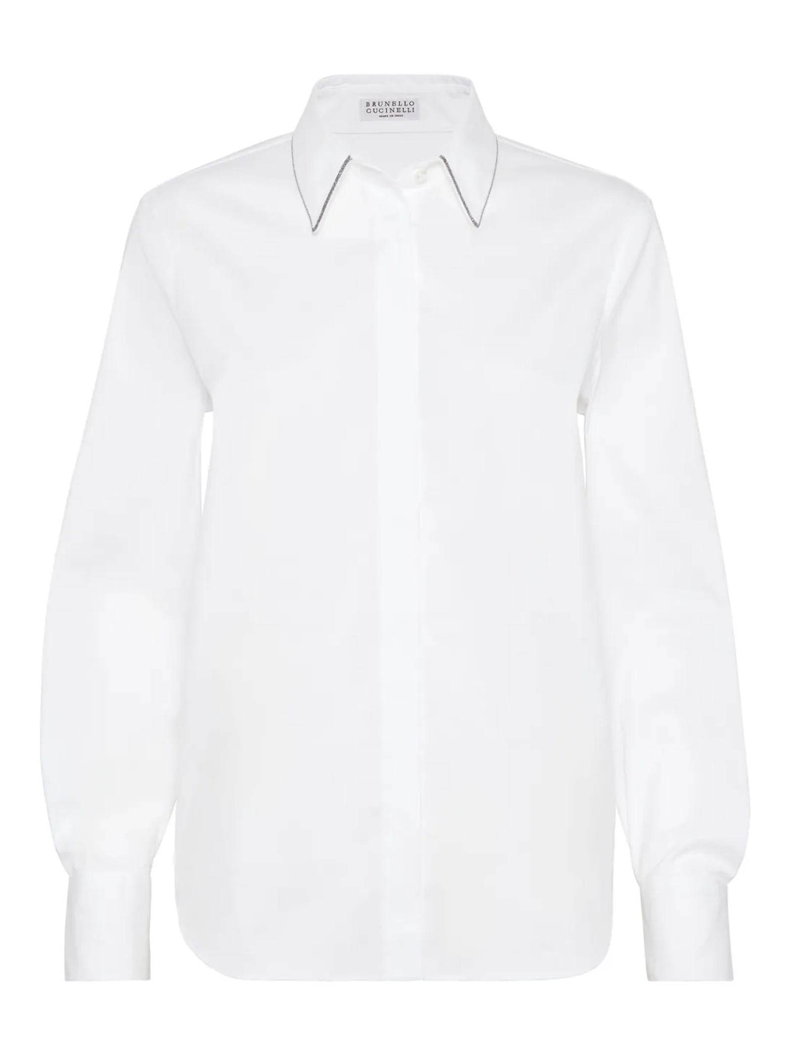 Camicia stretch con Shiny Collar M0091MA606 C159 BRUNELLO CUCINELLI 