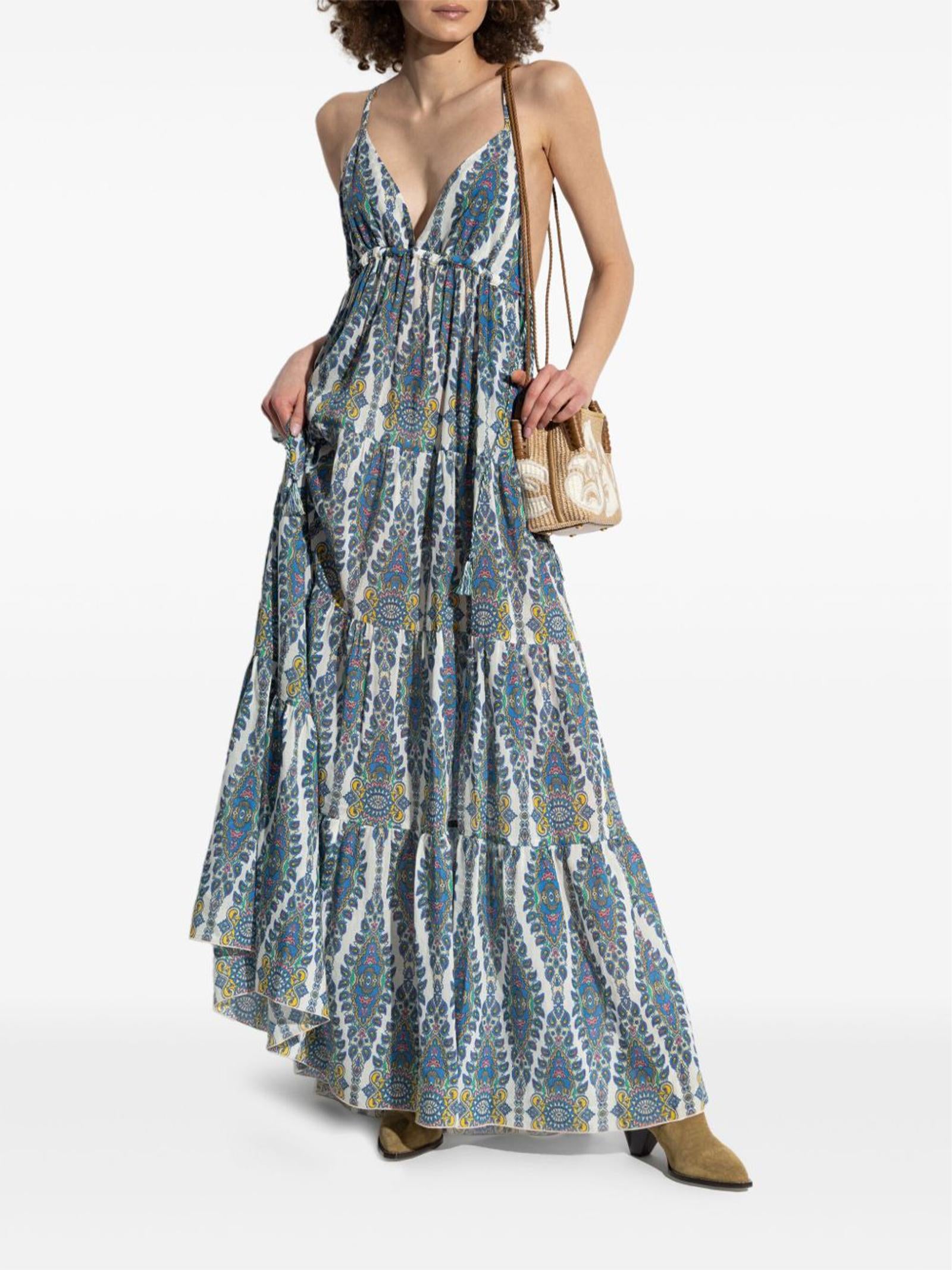 Abito lungo in chiffon WRHA0315AK759 X0800 ETRO 