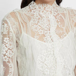 Camicia con ricami in pizzo D472K324CSEOI 10602 ERMANNO SCERVINO 