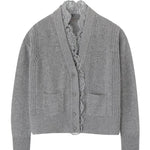 Cardigan scollo a V in cashmere con pizzo D475N304APKFX M2921 ERMANNO SCERVINO 