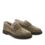 Mocassini camoscio e shearling MZSFG2569 C8769 BRUNELLO CUCINELLI 