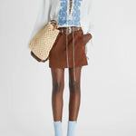 Mini gonna in pelle scamosciata D462O348ZSU 91230 ERMANNO SCERVINO 