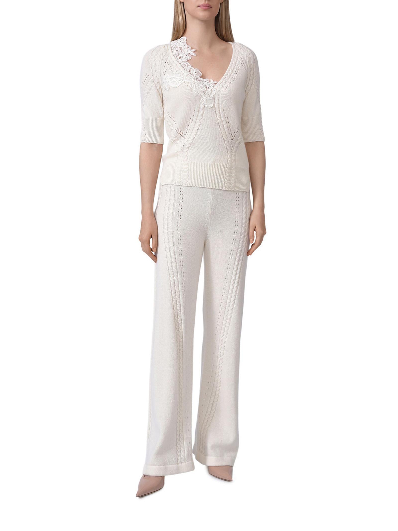 Top in lana e cashmere D474L503APNJG 10606 ERMANNO SCERVINO 