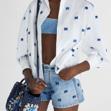 Camicia in cotone D462K345BQP 10601 ERMANNO SCERVINO 