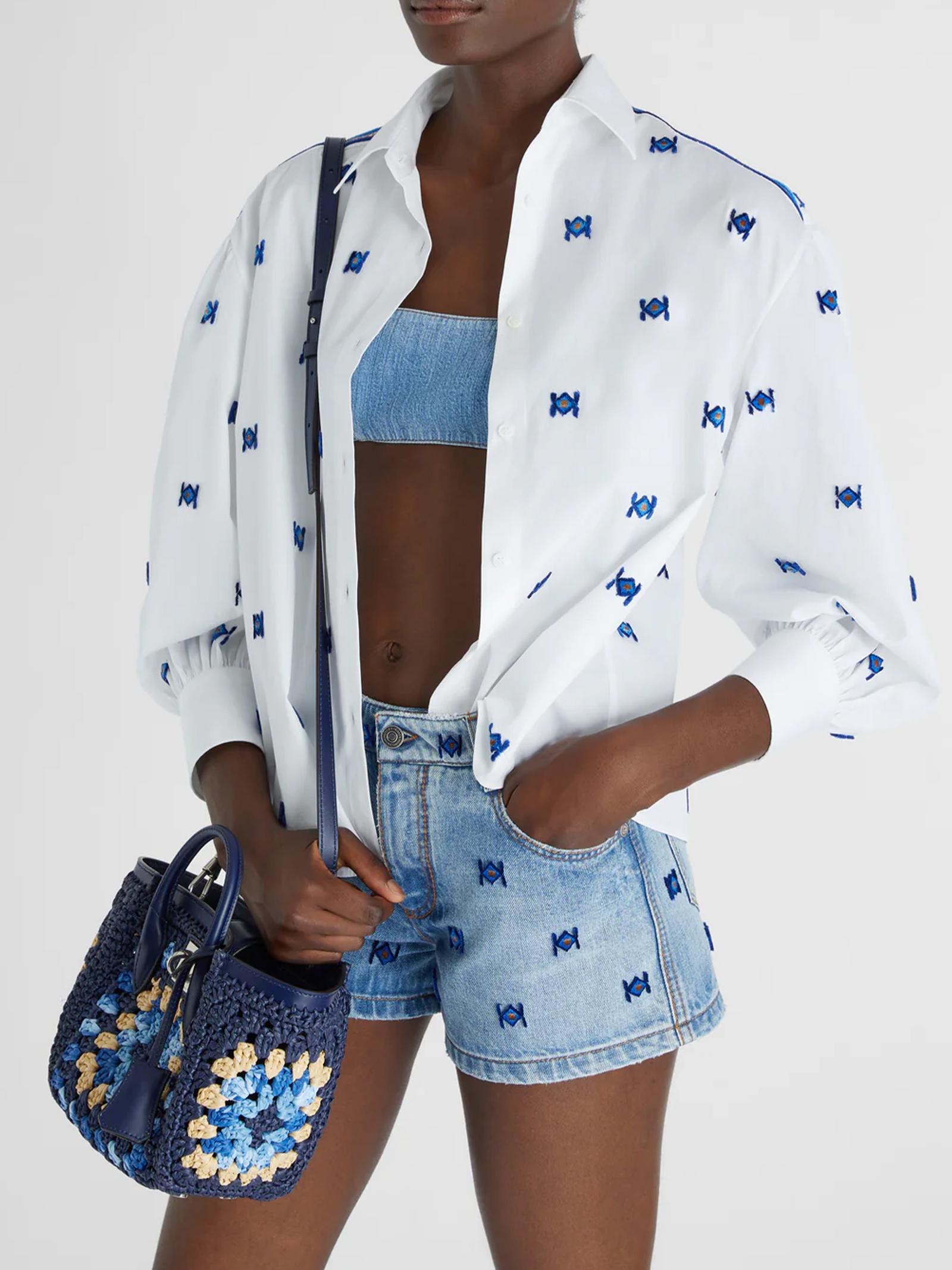 Camicia in cotone D462K345BQP 10601 ERMANNO SCERVINO 