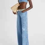 Jeans con applicazione a fiori D467P367APFRQ 94037 ERMANNO SCERVINO 