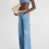 Jeans con applicazione a fiori D467P367APFRQ 94037 ERMANNO SCERVINO 