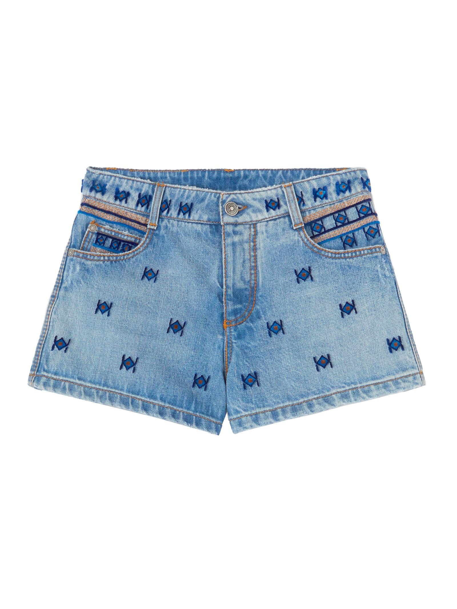 Shorts denim con ricamo D467P324RCFKV 94037 ERMANNO SCERVINO 