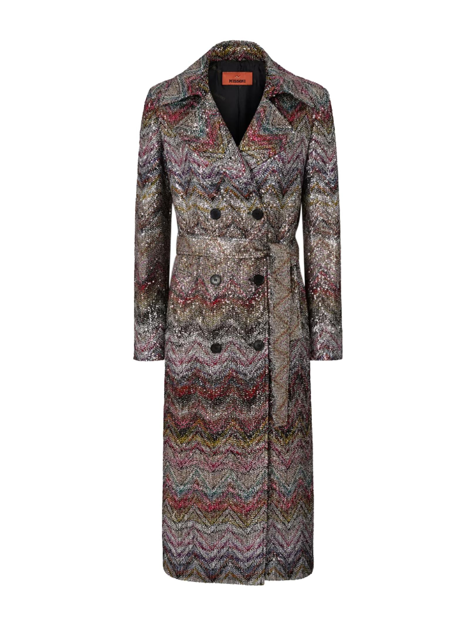 Trench lungo doppiopetto DS25WC0GBC005G S01HU MISSONI 